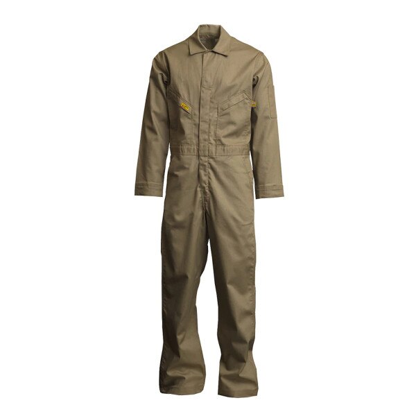 LAPCO 7 oz Deluxe FR Coveralls in Khaki